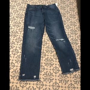 Size 16 boyfriend raw hem jeans by Dip (G0209)
